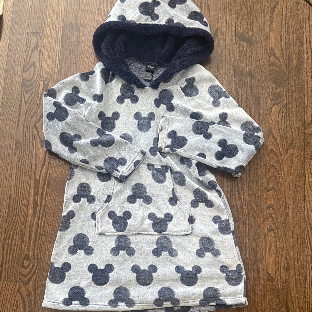 Disney Plush Faux Fur robe in Deep Blue